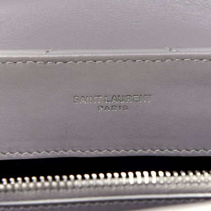 Saint Laurent Calfskin Y Quilted Monogram Small Loulou Chain Satchel Granite 10 of 19