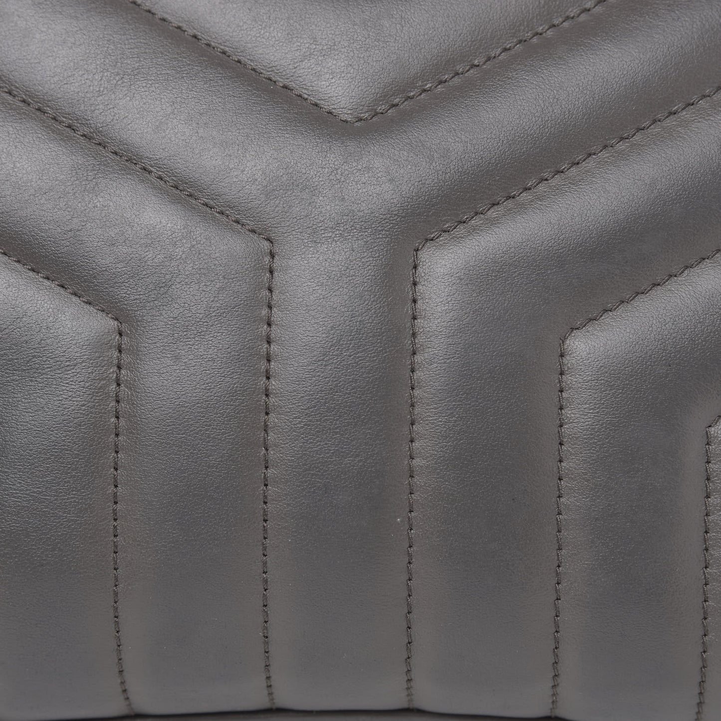 Calfskin Y Quilted Monogram Medium Loulou Chain Satchel Asphalt