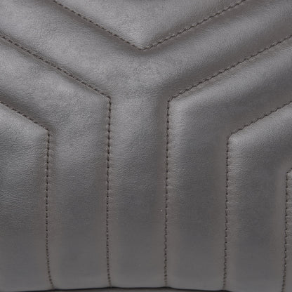 Saint Laurent Calfskin Y Quilted Monogram Medium Loulou Chain Satchel Asphalt 15 of 16