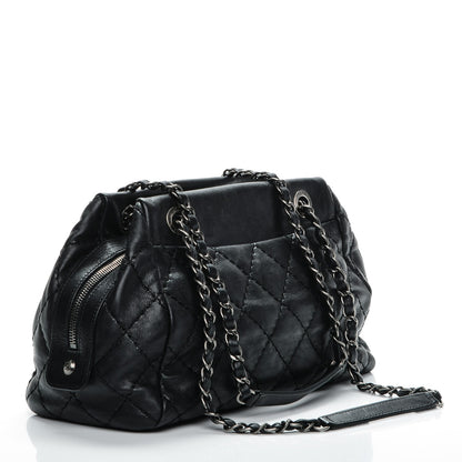 Chanel Calfskin Quilted Small Stitch It Tote Black 3 of 7