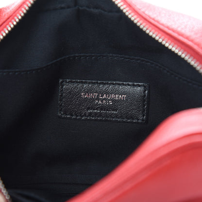 Saint Laurent Lambskin Monogram Lou Belt Bag Red 6 of 11