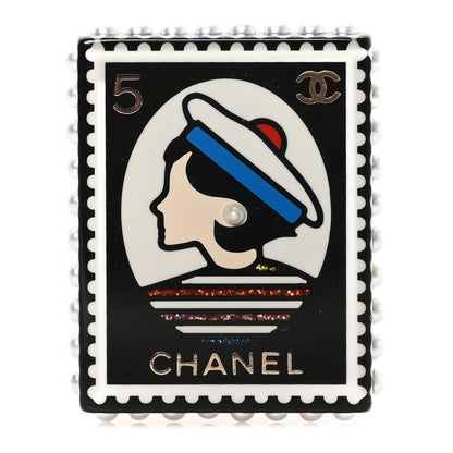 Chanel Resin Pearl Glitter CC Coco Chanel Brooch Multicolor 1 of 4