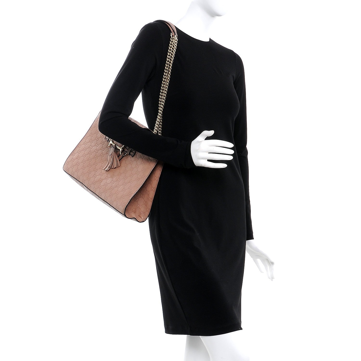 Gucci Guccissima Large Emily Chain Shoulder Bag Camelia 2 of 15