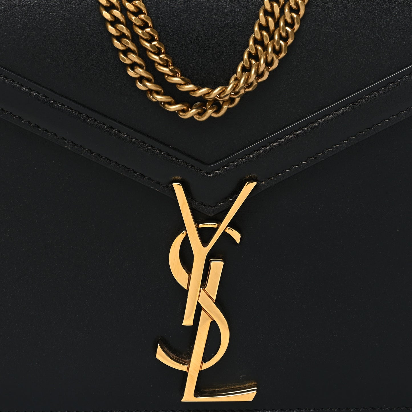 Smooth Calfskin Monogram Cassandra Clasp Bag Black