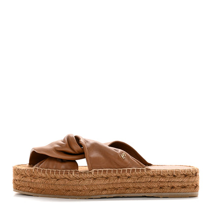 Jimmy Choo Nappa Daja 45 Espadrille Sandals 40 Cuoio 1 of 11