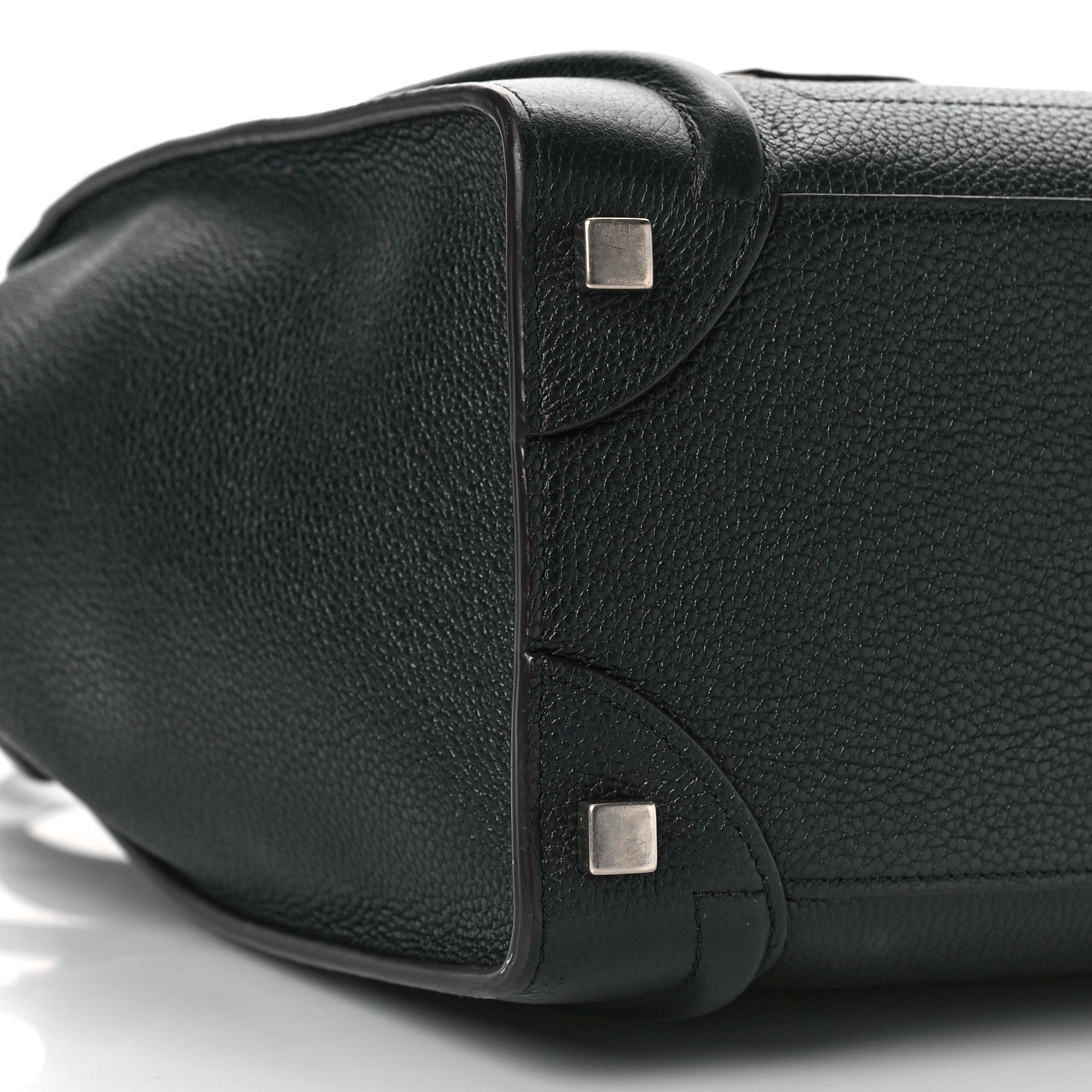 Celine Drummed Calfskin Micro Luggage Black 6 of 7