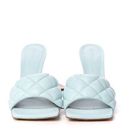 Bottega Veneta Nappa Matelasse Padded Mule Sandals 39 Topazio 2 of 9
