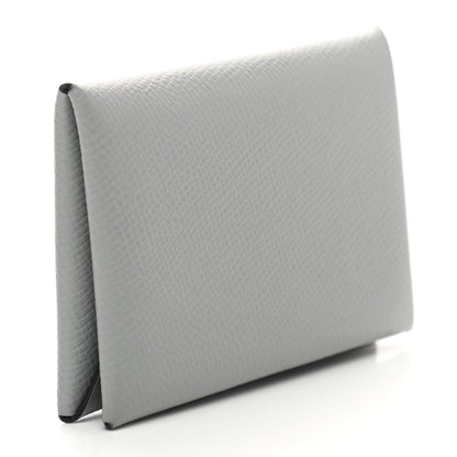 Hermes Epsom Verso Calvi Card Case Bleu Glacier Bleu Brighton 3 of 8