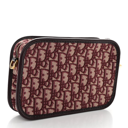 Christian Dior Oblique Diorquake Clutch Burgundy 3 of 10