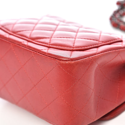 Chanel Lambskin Quilted Mini Square Flap Red 17 of 21