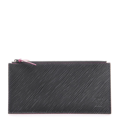 Louis Vuitton Epi Felicie Chain Wallet Zippered Insert Black Hot Pink 1 of 6
