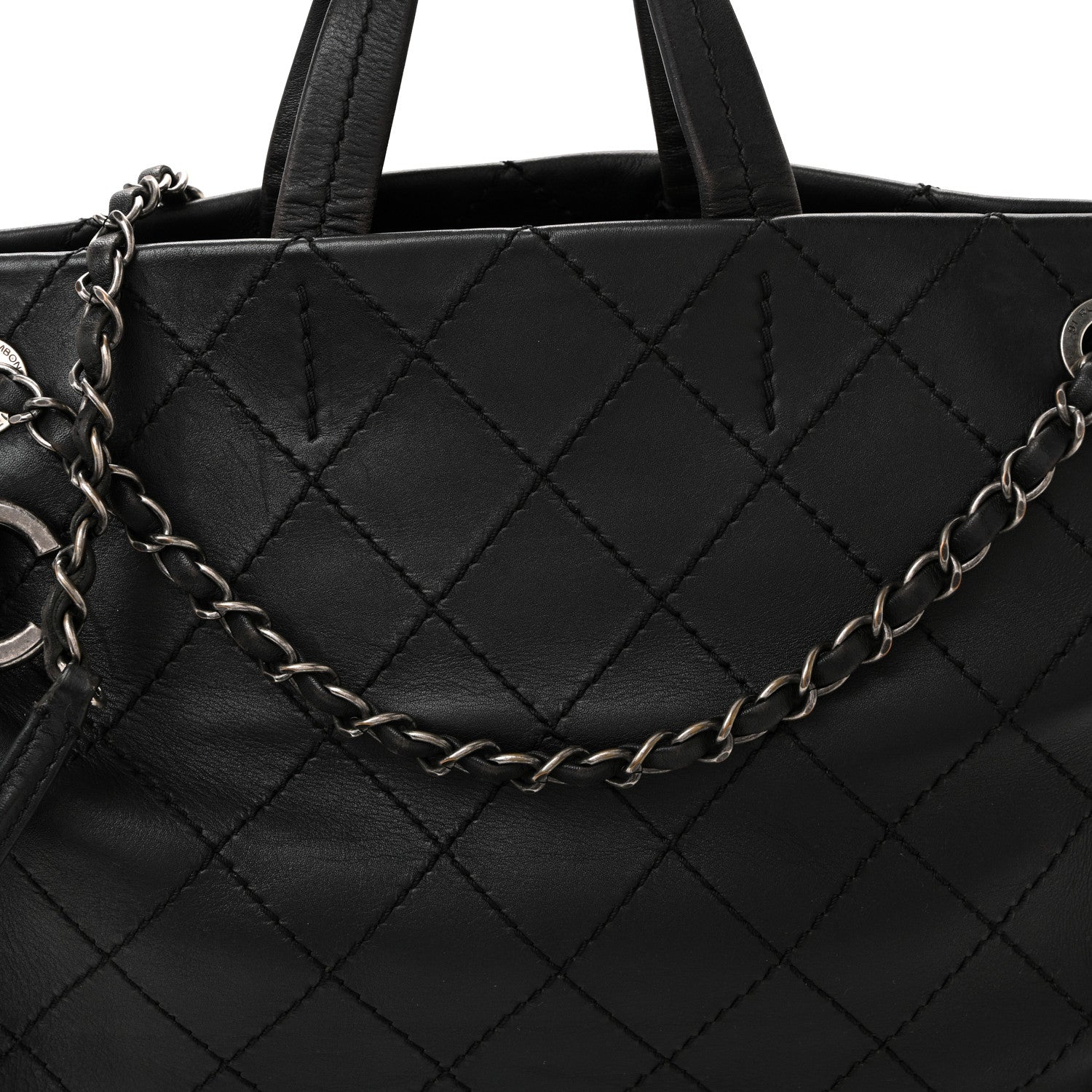 Chanel Calfskin CC Pocket Tote Black 8 of 12