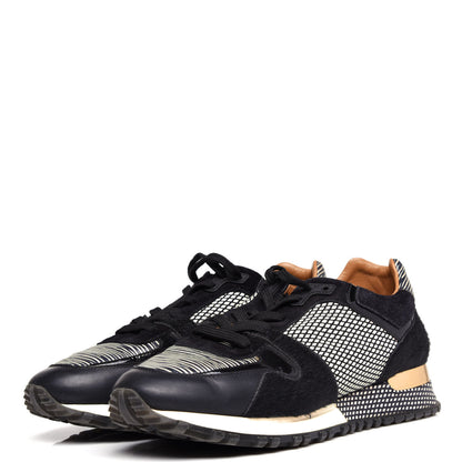 Louis Vuitton Suede Printed Run Away Sneakers 37.5 3 of 9