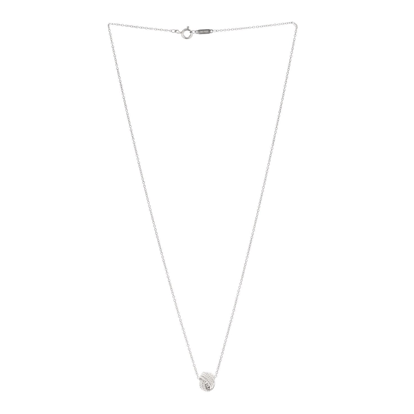 Sterling Silver Twist Knot Pendant Necklace