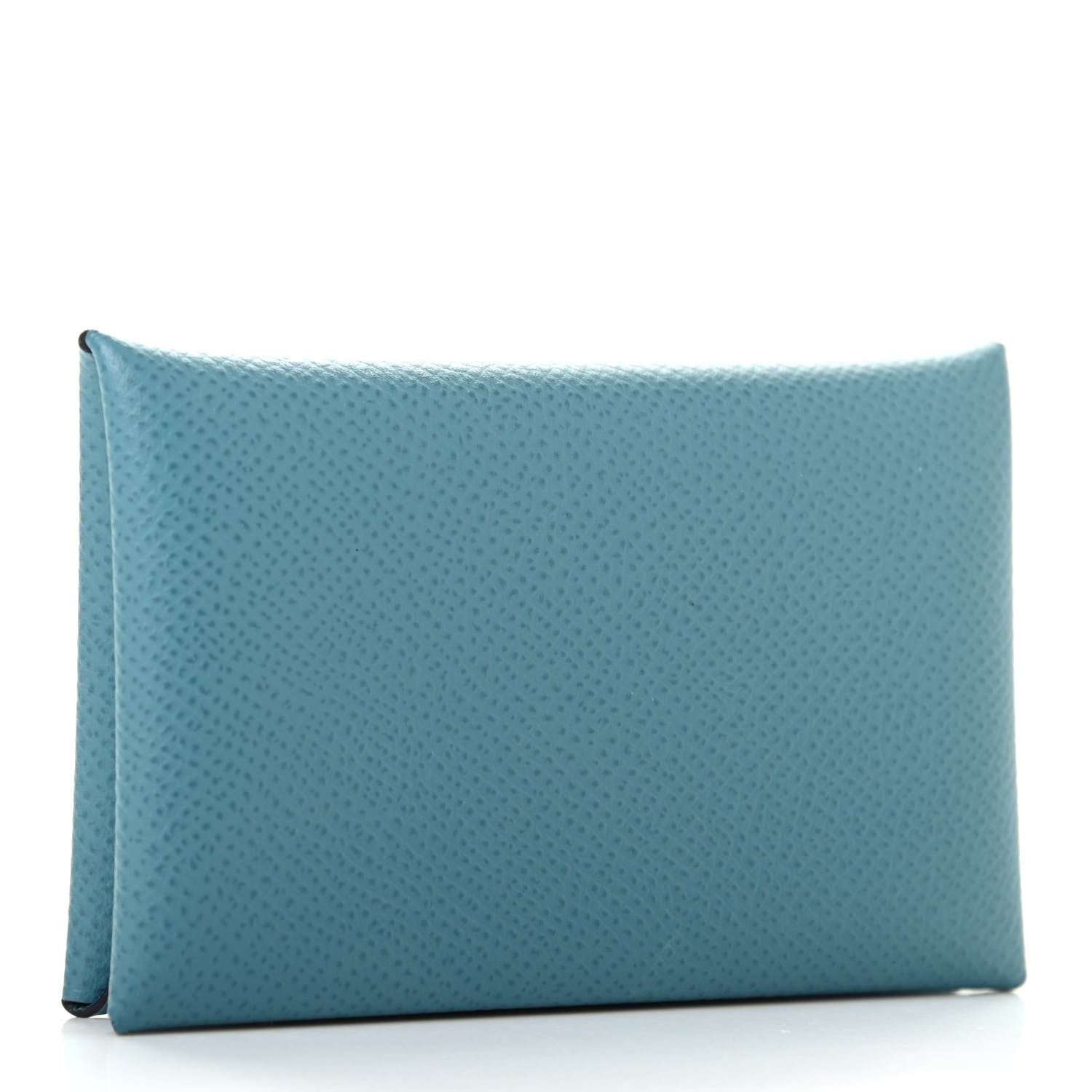 Hermes Epsom Calvi Card Case Blue Jean 3 of 7