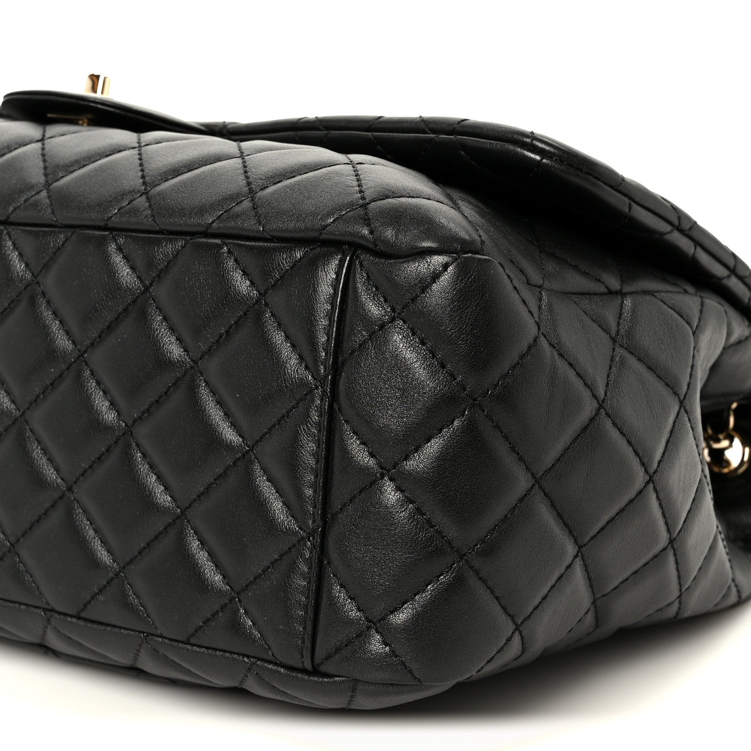 Chanel Calfskin Quilted Small XXL Travel Flap Bag Black 11 of 11