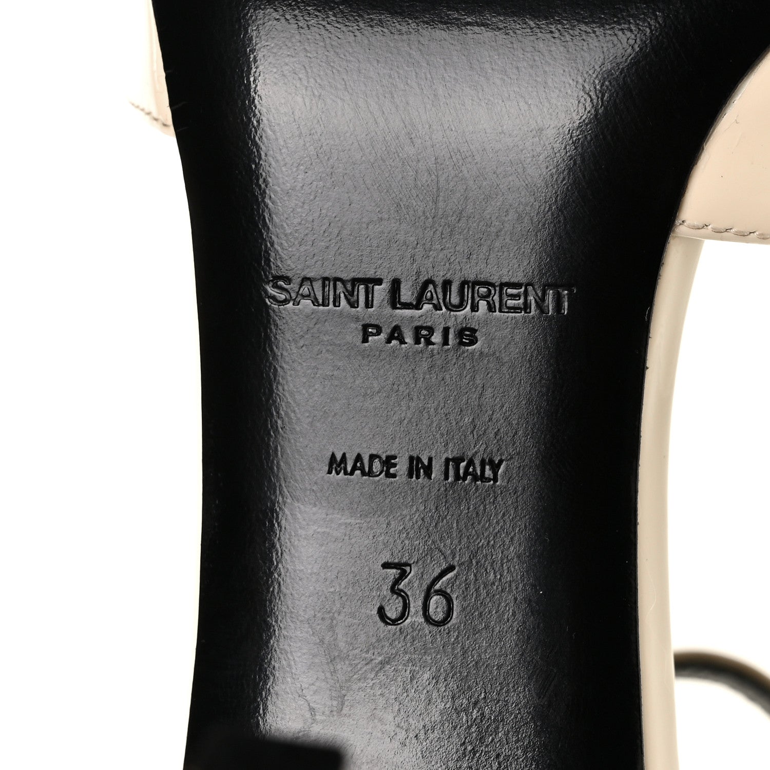 Saint Laurent Patent Anja 85 Ankle Strap Pointed Pumps 36 Coquille 7 of 8