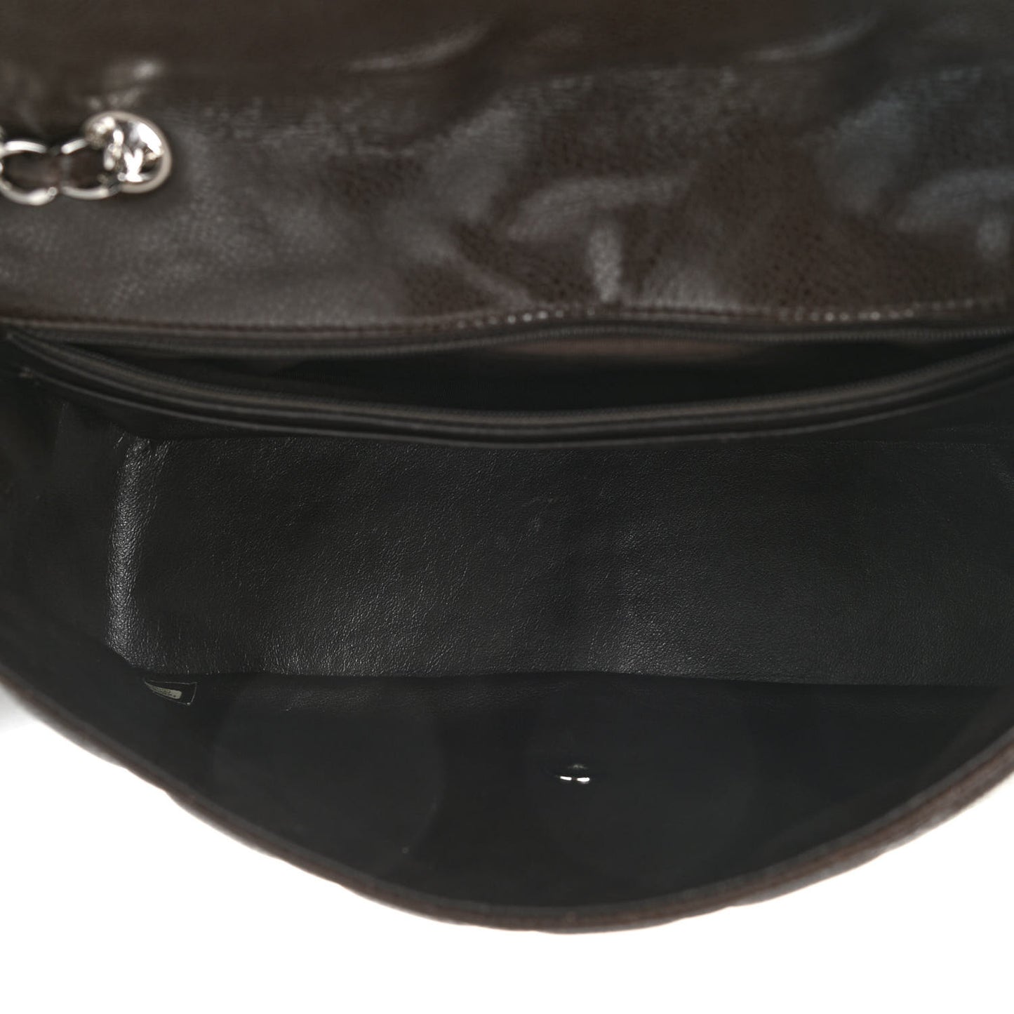 Caviar Quilted Jumbo Single Flap Brown