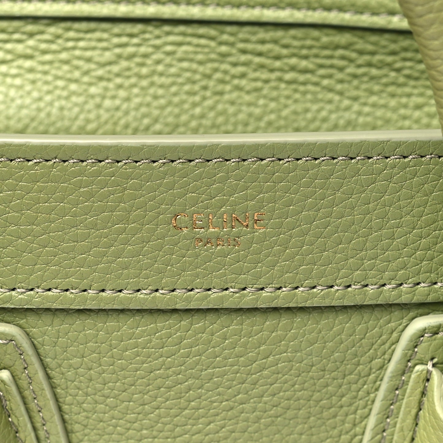 Drummed Calfskin Nano Luggage Green