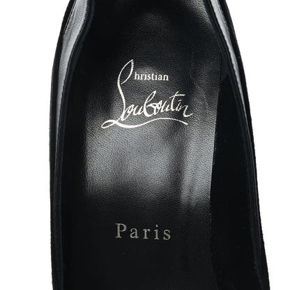Christian Louboutin Suede Calfskin Miss Duvette 55mm Cap Toe Pumps 37.5 Black 6 of 8