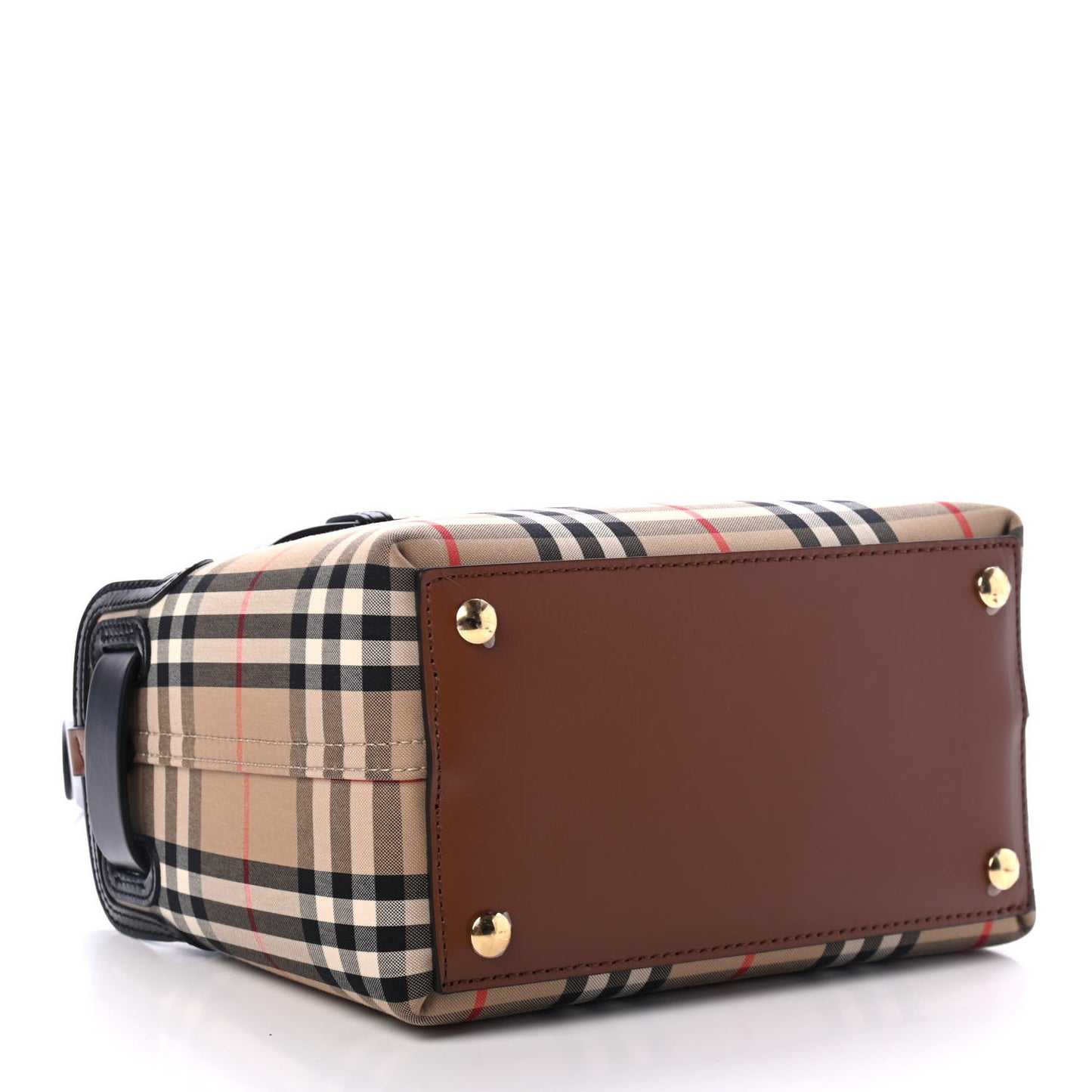 Calfskin Vintage Check Triple Stud Mini Belt Bag Archive Beige
