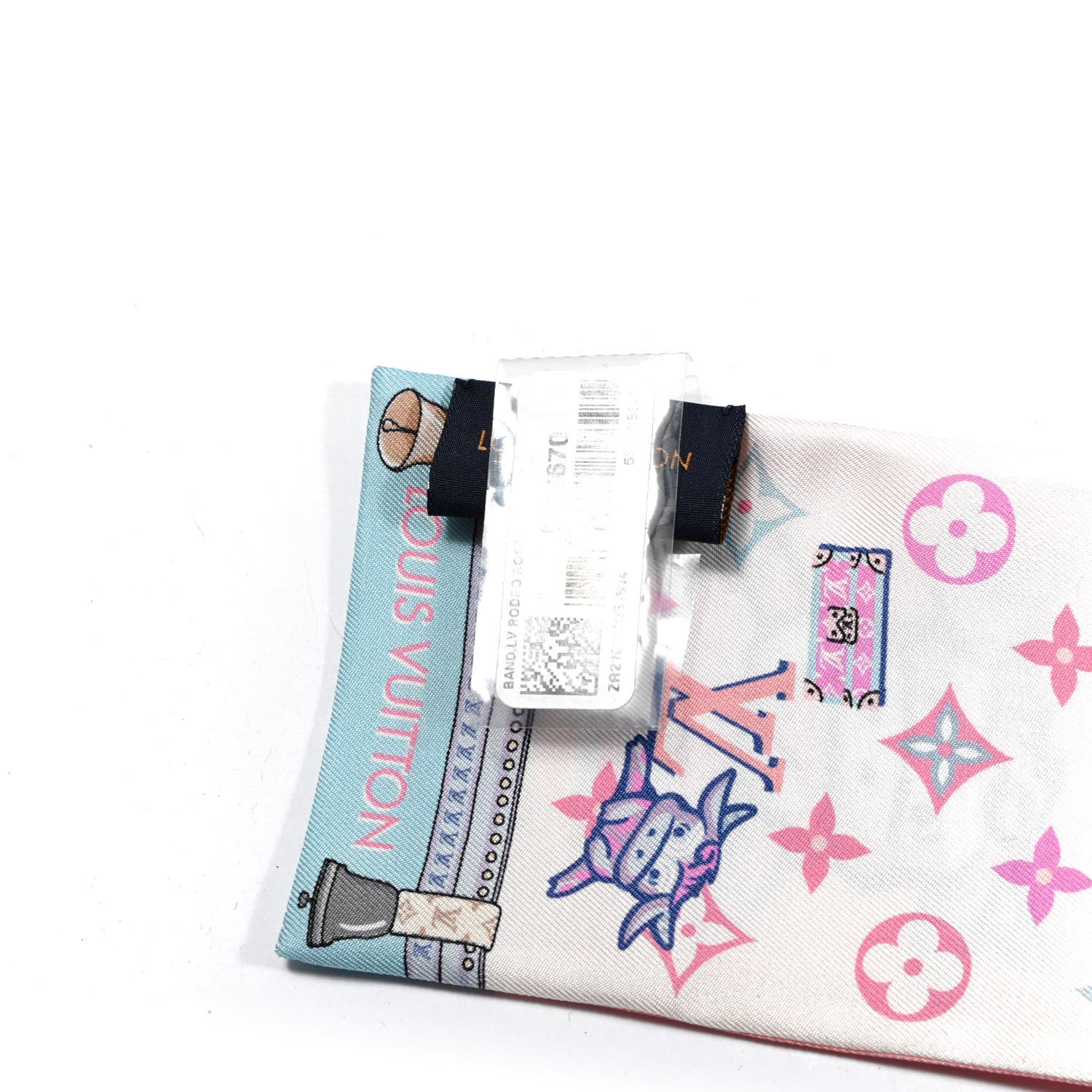 Louis Vuitton Silk Monogram Rodeo Bandeau Rose 2 of 3