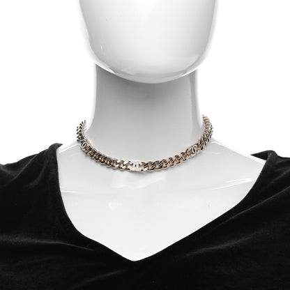 Chanel Metal Enamel Chain CC Choker Gold White 2 of 6