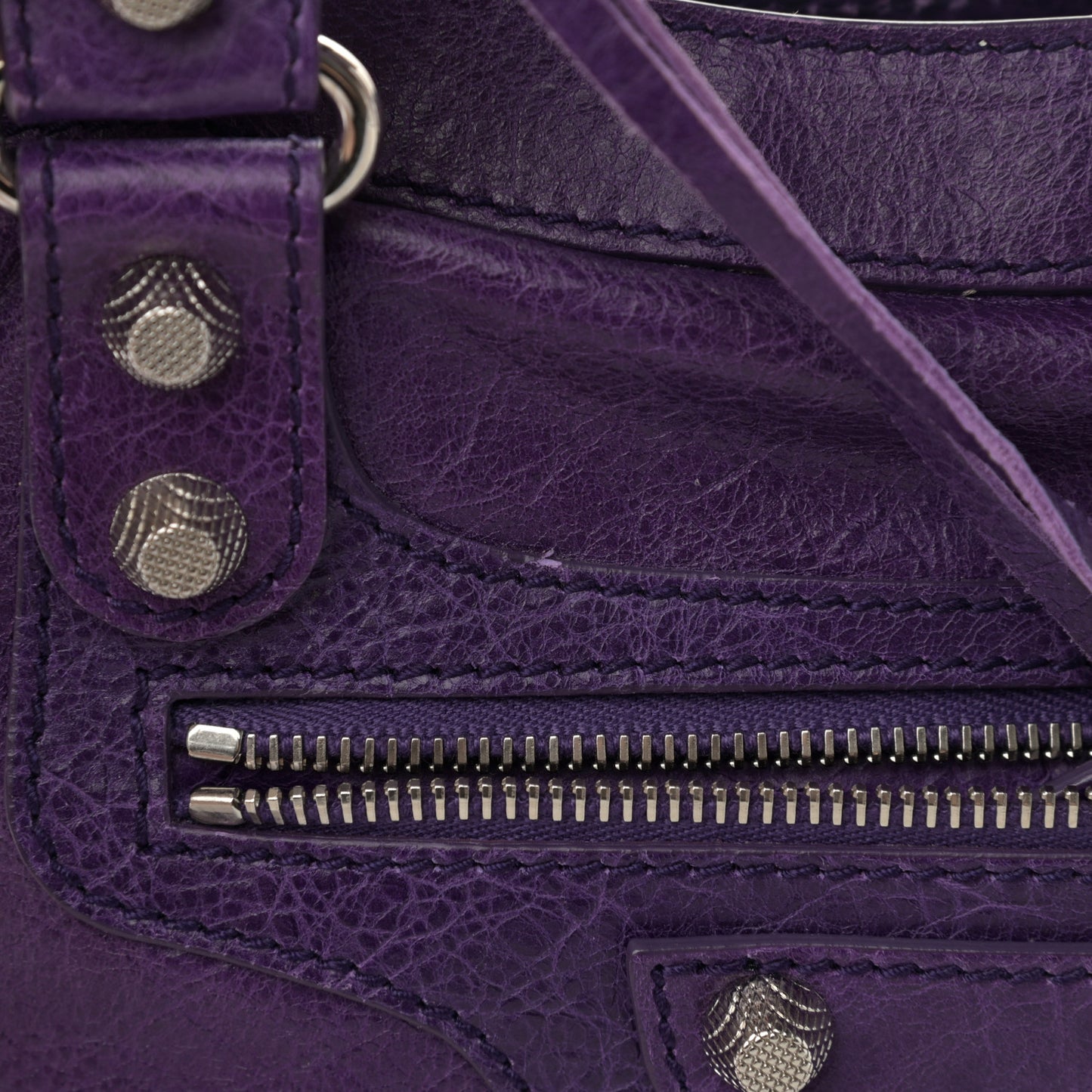 Agneau Giant 12 Silver Hardware City Dark Violet