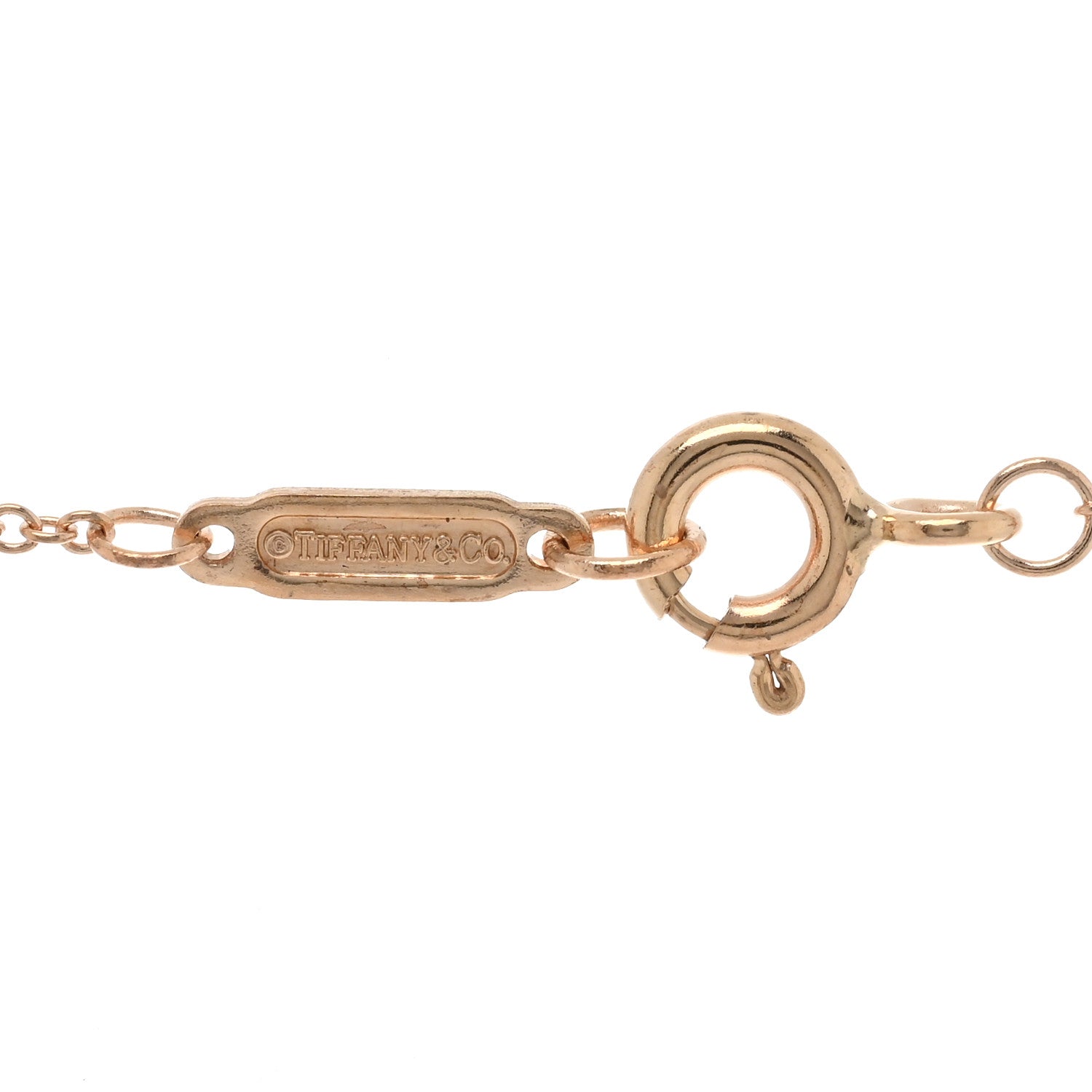 Tiffany 18K Rose Gold Diamond Medium Victoria Key Pendant Necklace 4 of 5