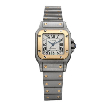 Cartier Stainless Steel 18K Yellow Gold 24mm Santos De Cartier Galbee Automatic Watch 1 of 4