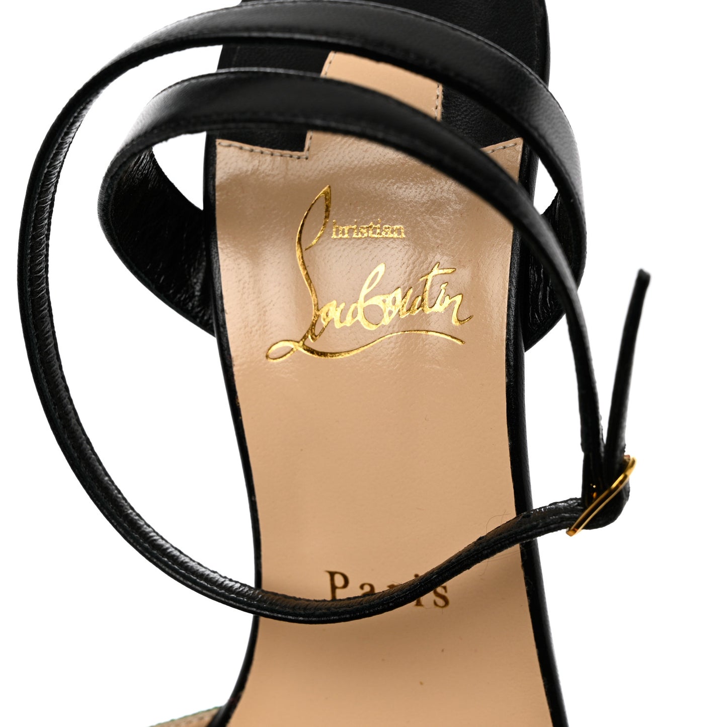 Shiny Nappa Naseeba 120 Sandals 38.5 Multicolor Black