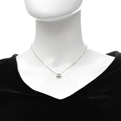 Van Cleef & Arpels 18K White Gold Diamond Mini Frivole Pendant Pave Necklace 2 of 6