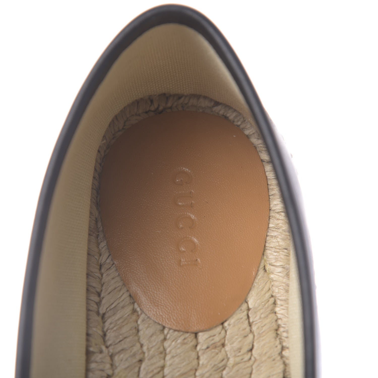Gucci Calfskin Bee Star Embroidered Espadrilles 39.5 Black 6 of 12
