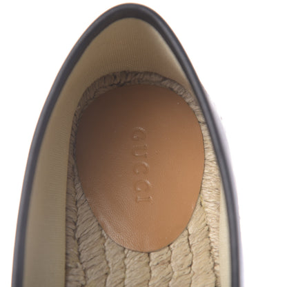 Gucci Calfskin Bee Star Embroidered Espadrilles 39.5 Black 6 of 12