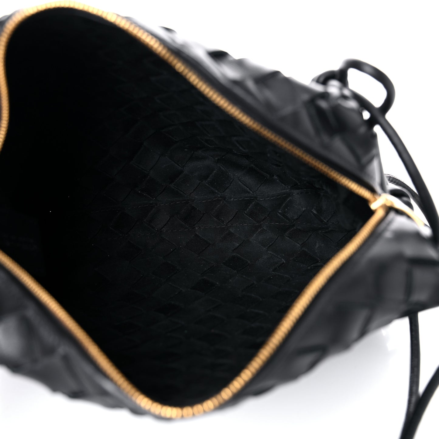 Nappa Intrecciato Medium Loop Camera Bag Black