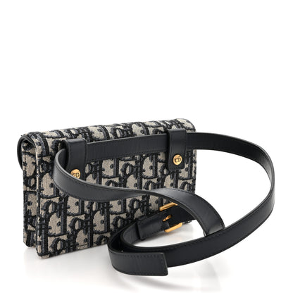 Christian Dior Oblique Saddle Belt Bag Blue 3 of 14