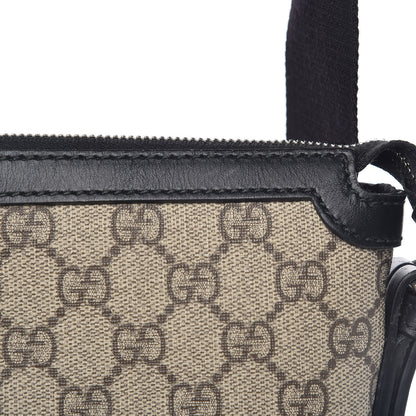 Gucci GG Supreme Monogram Web Messenger Bag Black 10 of 12