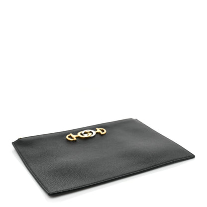 Gucci Grainy Calfskin Zumi Pouch Black 4 of 8