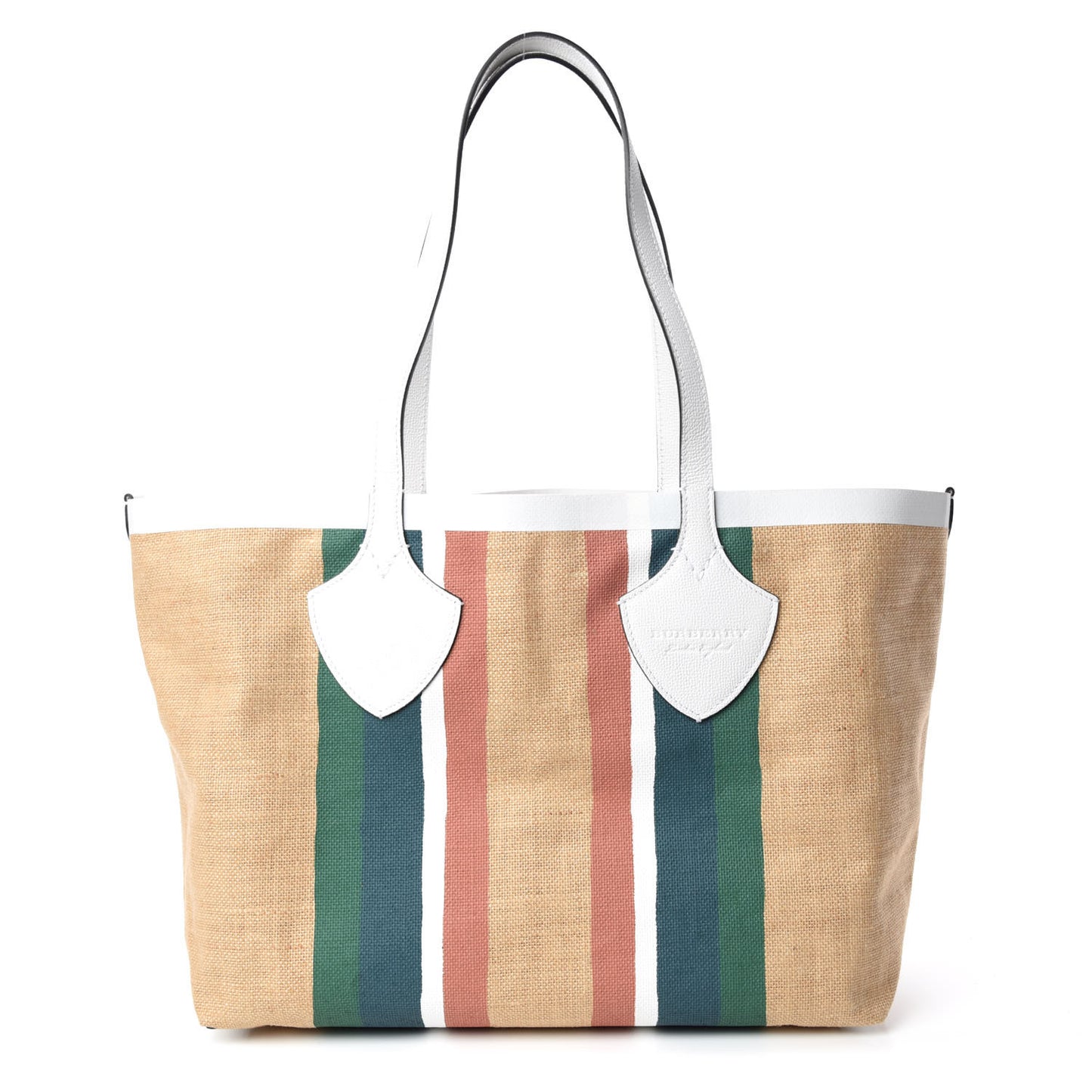 Raffia Stripes Medium The Giant Tote Bag Chalk White