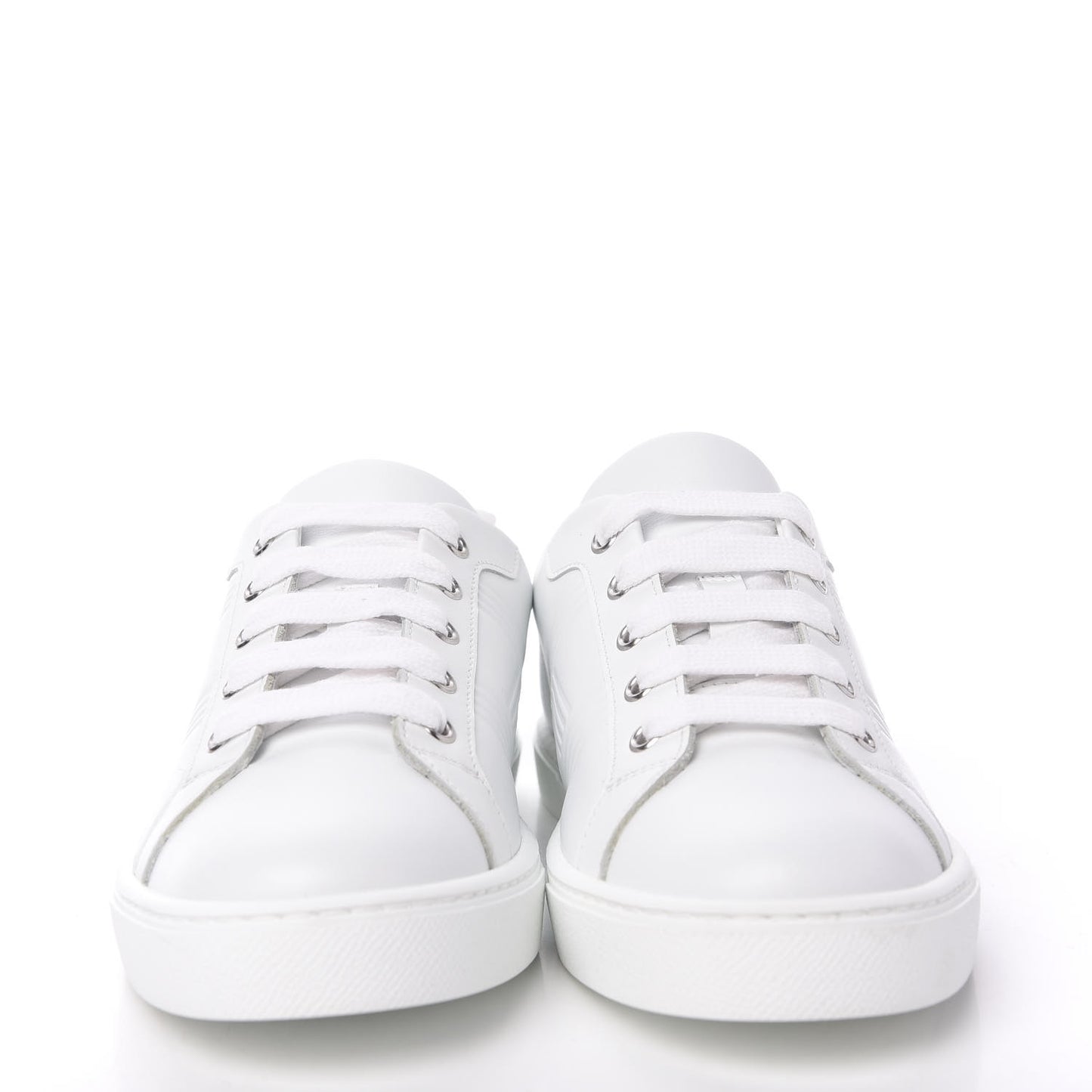 Calfskin Womens Advantage Sneakers 36.5 White