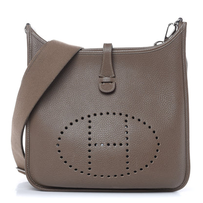 Hermes Taurillon Clemence Evelyne III PM Etoupe 1 of 15