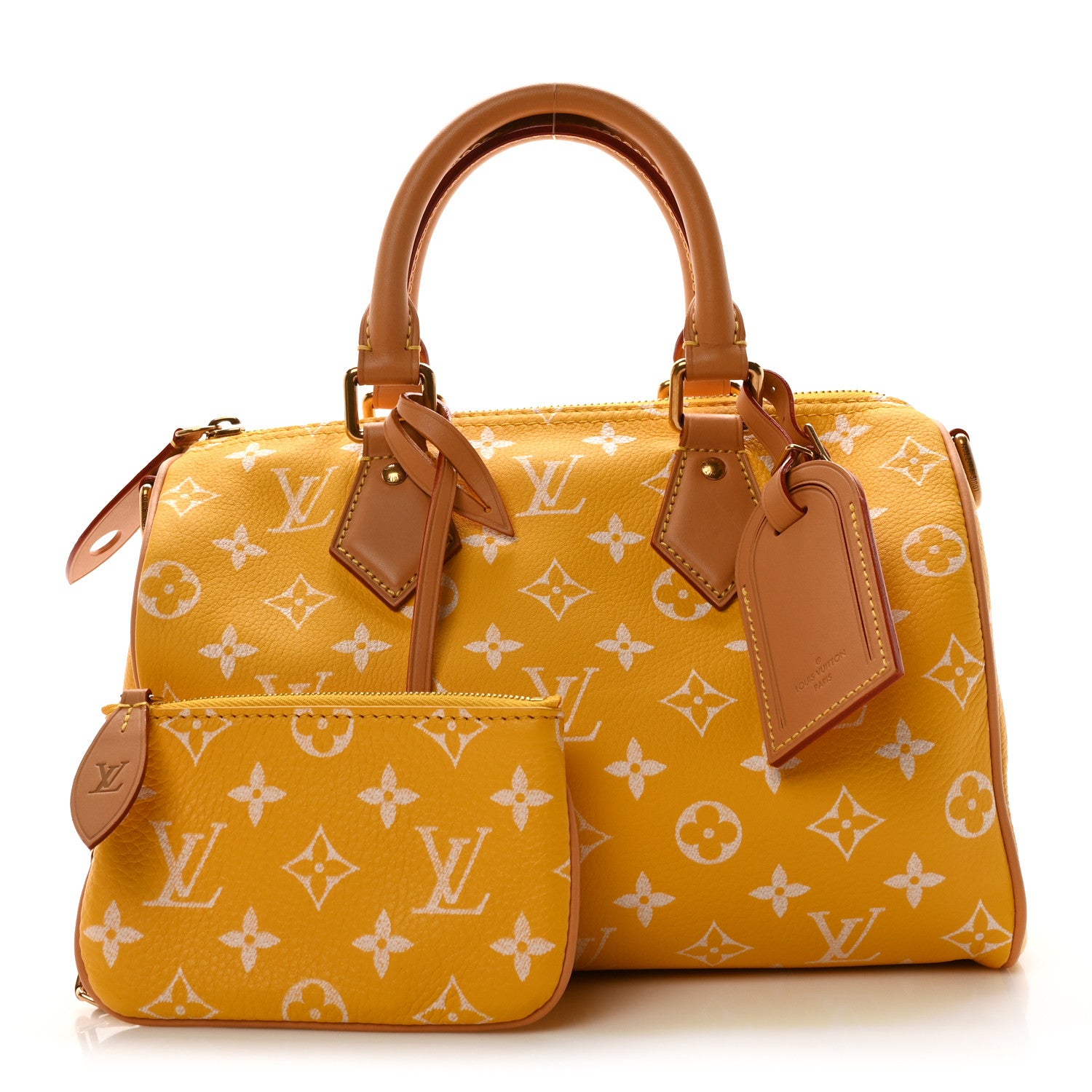 Louis Vuitton Calfskin Monogram Speedy P9 Bandouliere 25 Jaune Mat 3 of 10