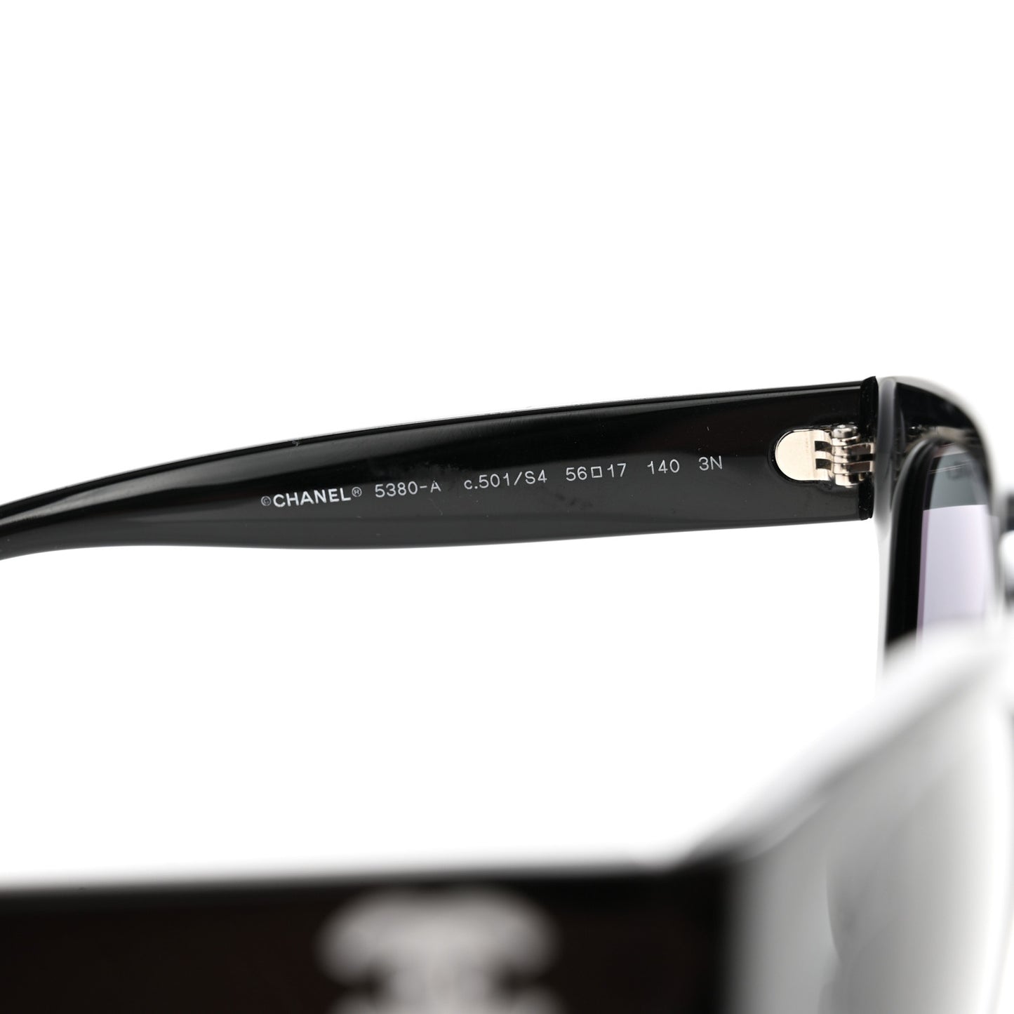 Acetate Square CC Sunglasses 5380-A Black