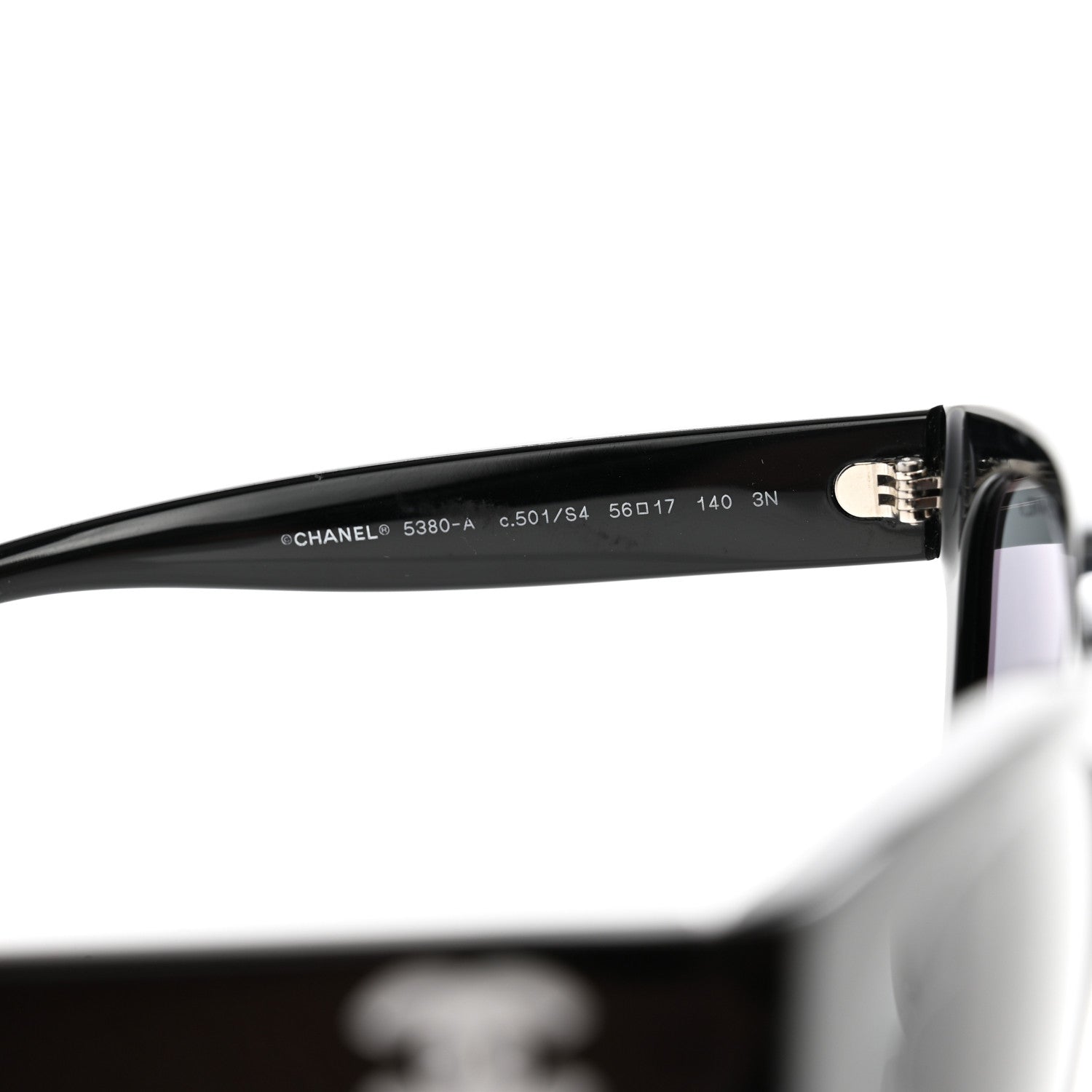 Chanel Acetate Square CC Sunglasses 5380-A Black 5 of 8