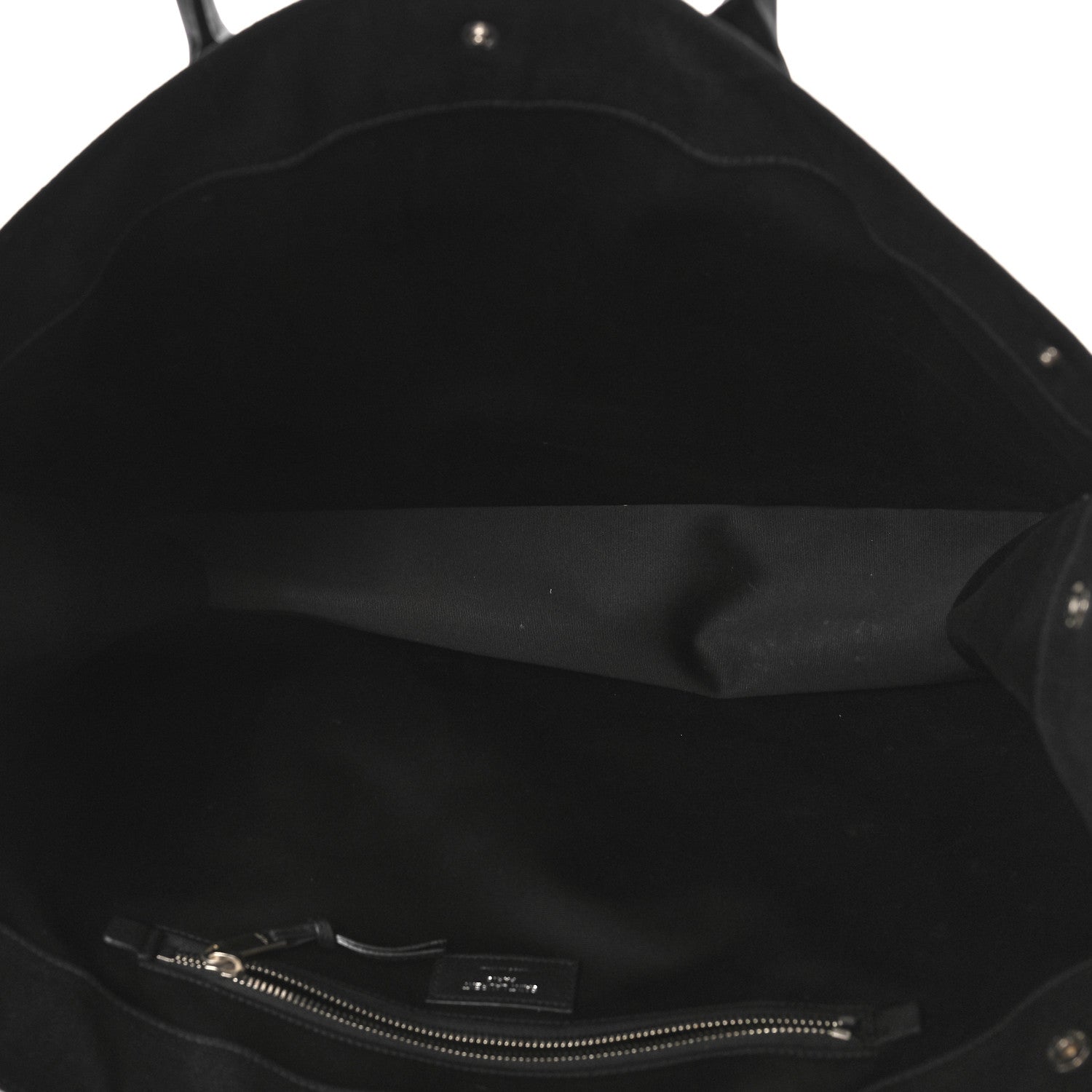 Saint Laurent Raffia Linen Calfskin Rive Gauche Tote Black 5 of 9