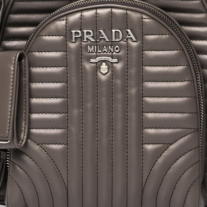 Prada Soft Calfskin Impunture Diagramme Day Backpack Bambu 7 of 9