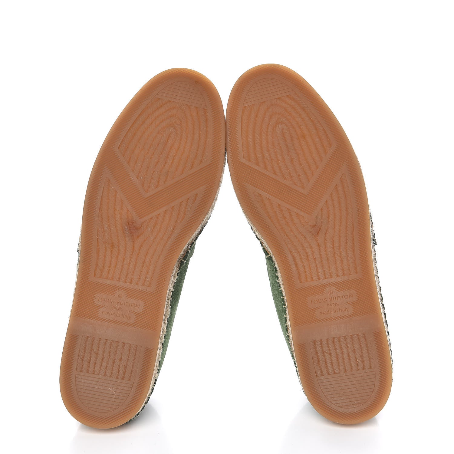 Louis Vuitton Suede Bidart Espadrilles 7 Green 7 of 12