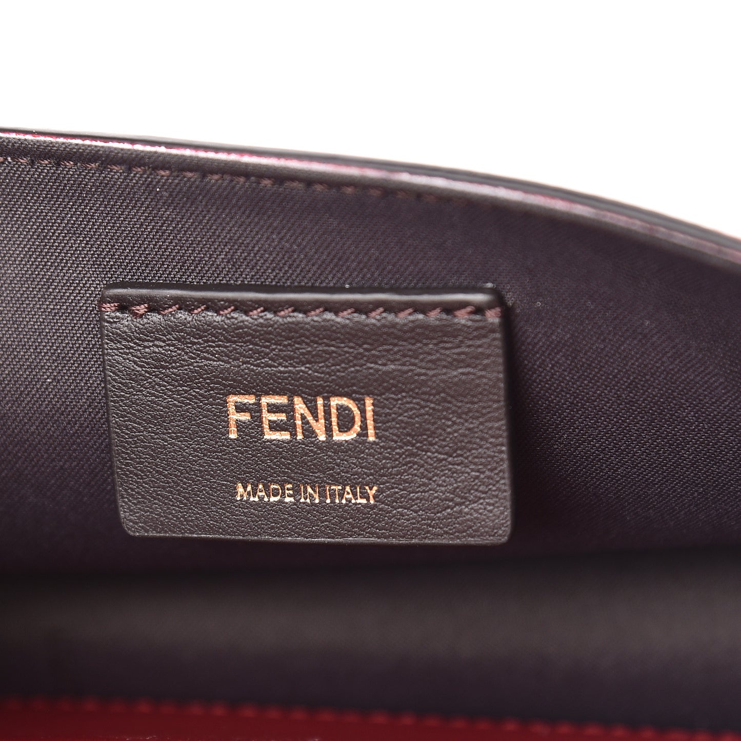 Vitello Cruise F is Fendi Bi-Color FF 1974 Embossed Envelope Belt Bag Maya Black Fragola