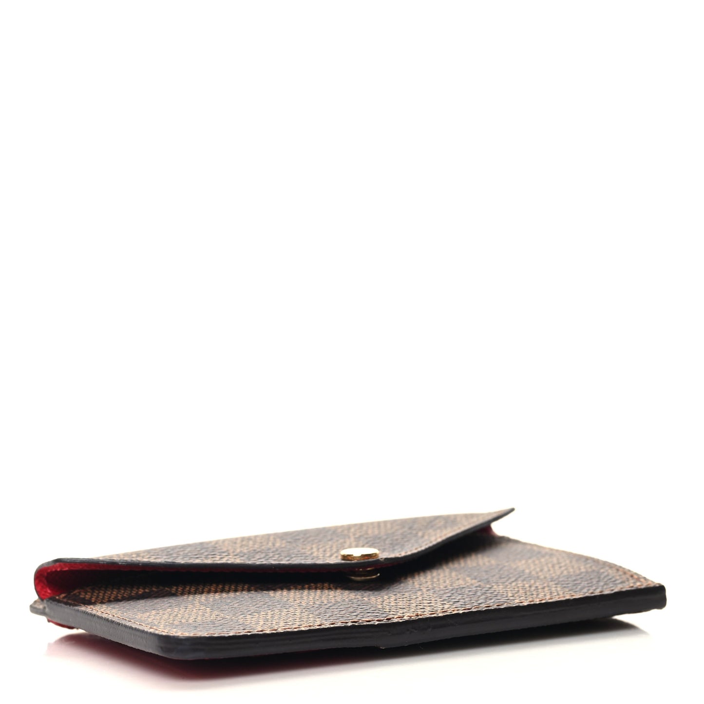 Damier Ebene Recto Verso Card Holder Red