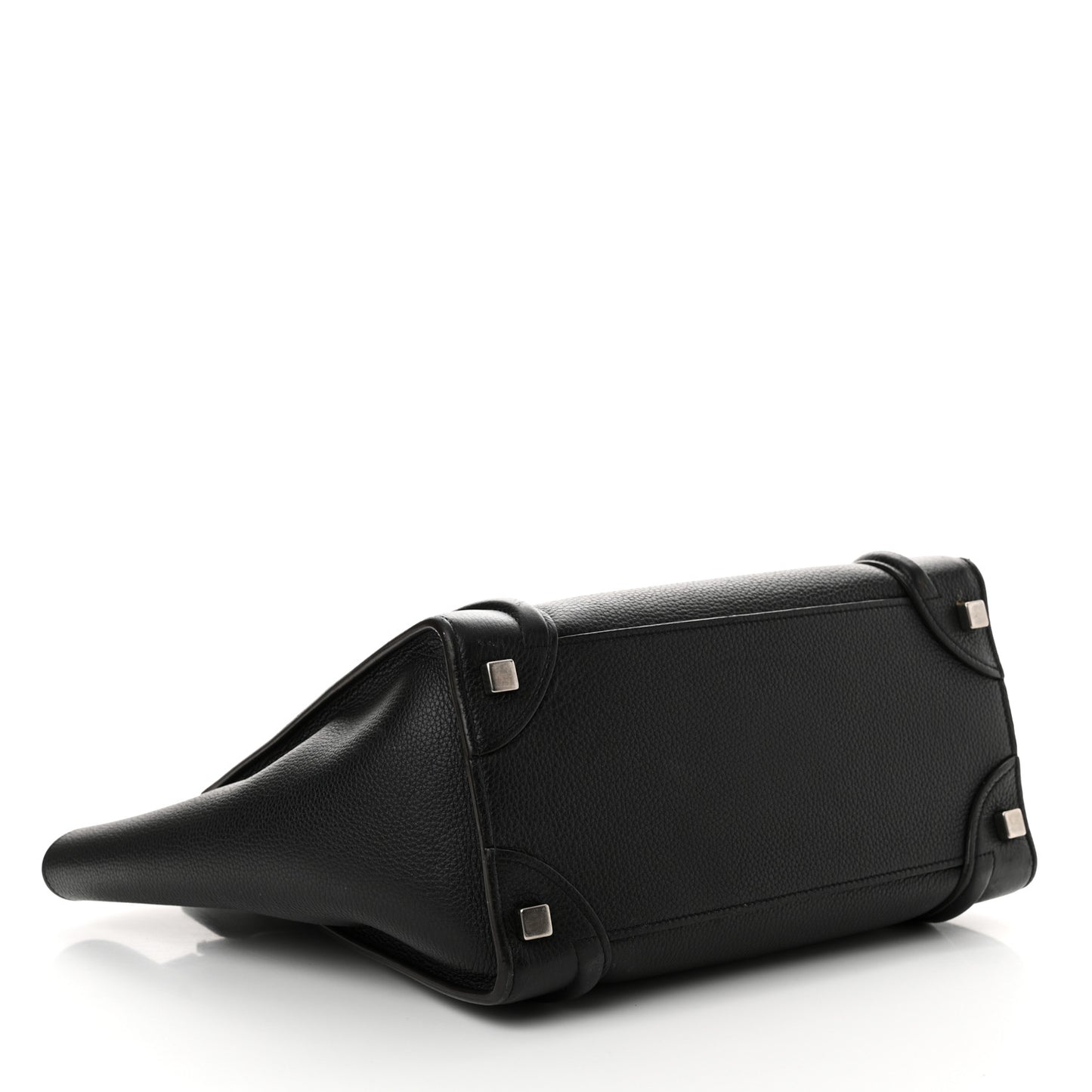 Drummed Calfskin Micro Luggage Black
